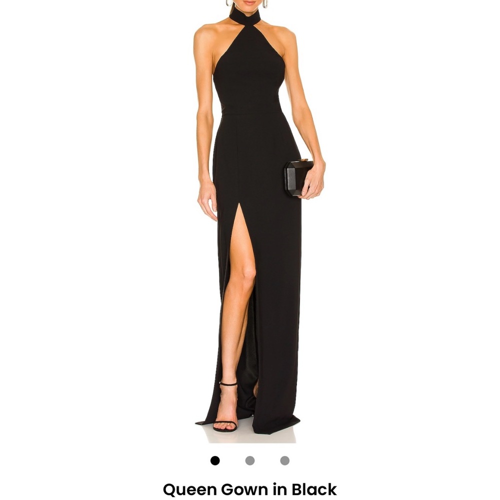 Elegant Black Halter Gown